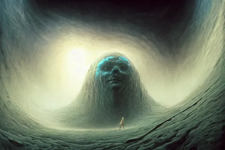 Image similar to maelstrom, gehenna, chaos, vortex of the abyss, the world without form and void, amazing concept painting by Jessica Rossier and HR giger and Beksinski