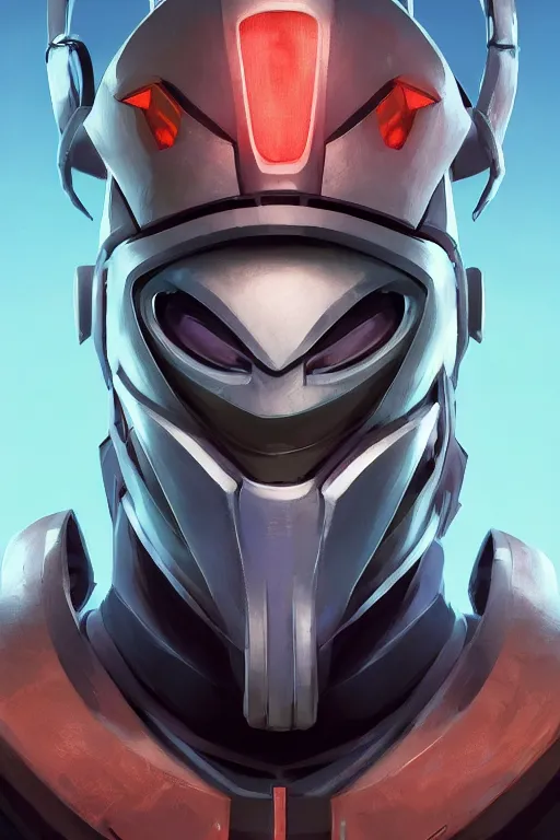 Image similar to epic mask helmet robot ninja portrait stylized as fornite style game design fanart by concept artist gervasio canda, behance hd by jesper ejsing, by rhads, makoto shinkai and lois van baarle, ilya kuvshinov, rossdraws global illumination radiating a glowing aura global illumination ray tracing hdr render in unreal engine 5