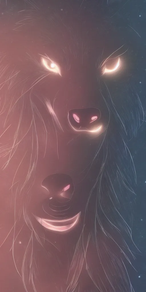 Prompt: a beautiful female werewolf at night, kawacy, backlighting, furry art