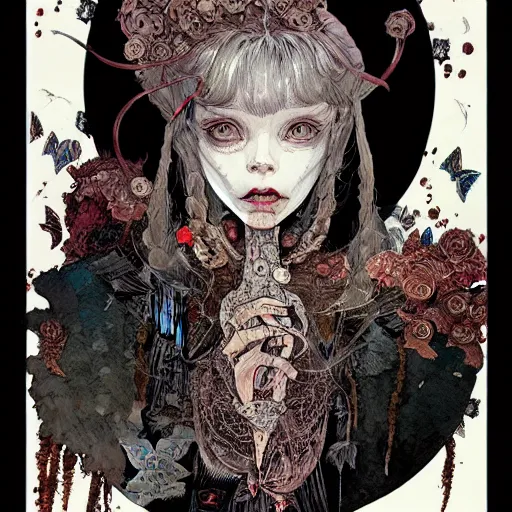 Image similar to portrait painted in ian mcque style drawn by vania zouravliov and takato yamamoto, inspired by alice in wonderland, intricate acrylic gouache painting, high detail, sharp high detail, artstation