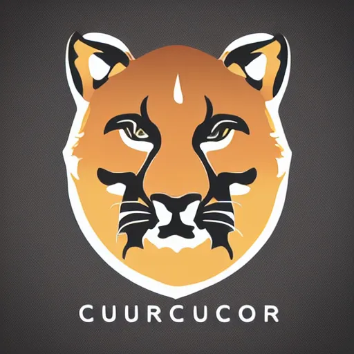 Image similar to photoshop vector design logo concept of a cougar