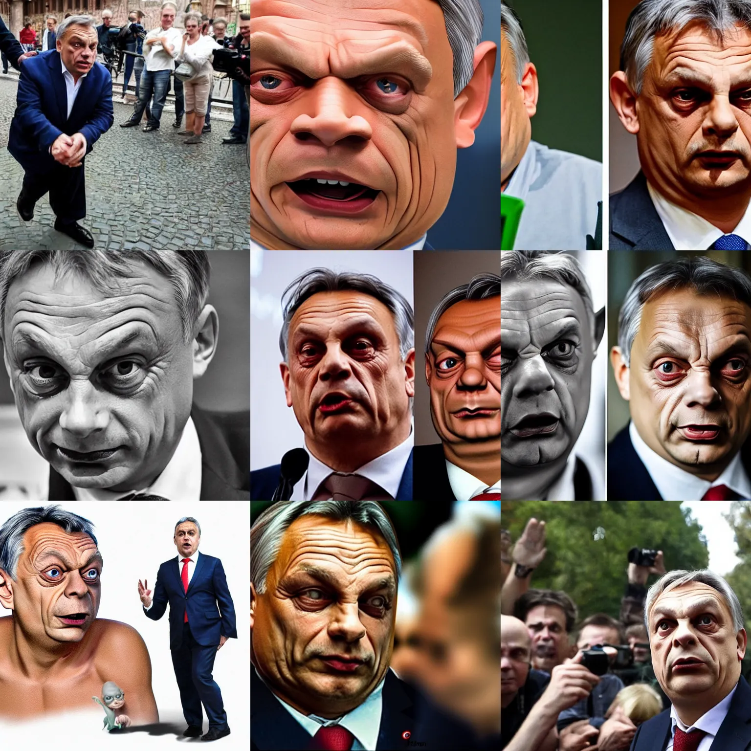 Prompt: hungarian prime minister viktor orban as gollum