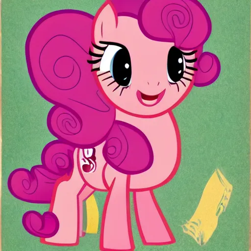 Image similar to vintage photo of pinkie pie