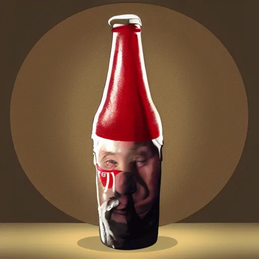 Prompt: portrait of putin drinking a coke digital concept art