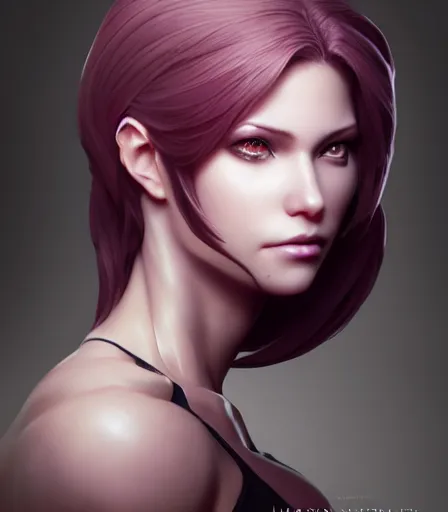 Image similar to beautiful portrait of a gorgeous personal trainer who looks like Ivy Valentine , character design by charlie bowater, ross tran, artgerm, and makoto shinkai, detailed, soft lighting, rendered in octane