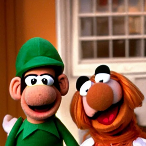 Image similar to luigi in the muppet show