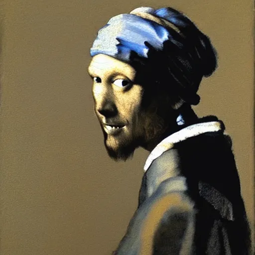 Image similar to the last man on earth, charcoal painted by johannes vermeer