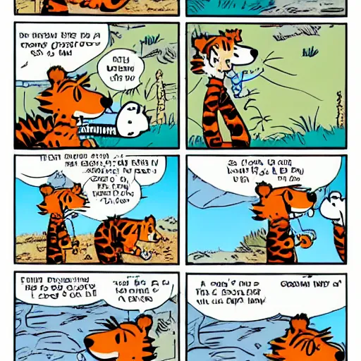 Image similar to Calvin and Hobbes comic featuring Snoop Dogg
