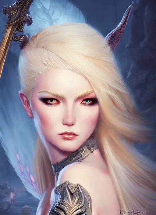 Image similar to blonde combat fairy venizian era, dark fantasy, extremely detailed, sharp focus, portrait, smooth, digital illustration, by rossdraws, frank franzzeta