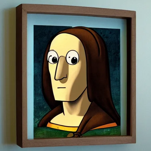 Image similar to handsome squidward portrait, da vinci art style