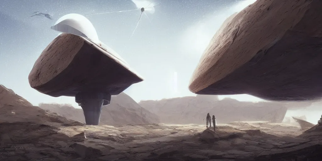 Prompt: a huge futuristic radar in a canyon, desert, night, waiting, James Paick, artstation