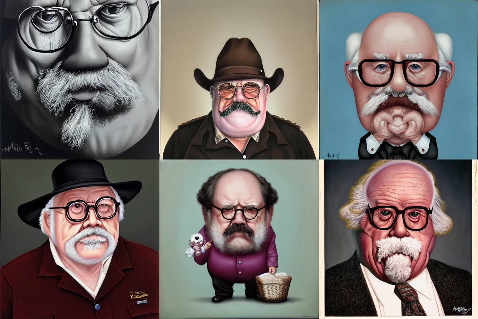 Prompt: wilford brimley by mark ryden