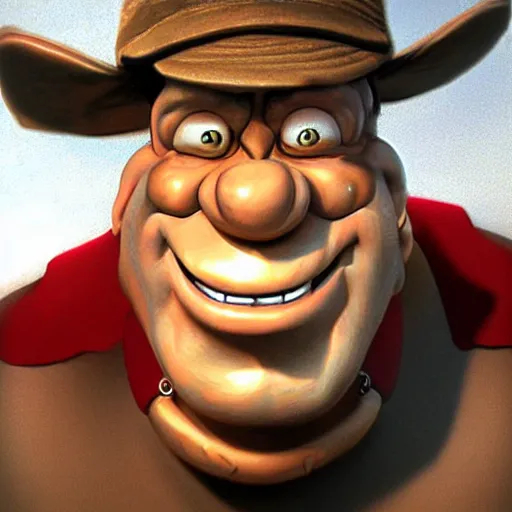 Image similar to photorealistic popeye,