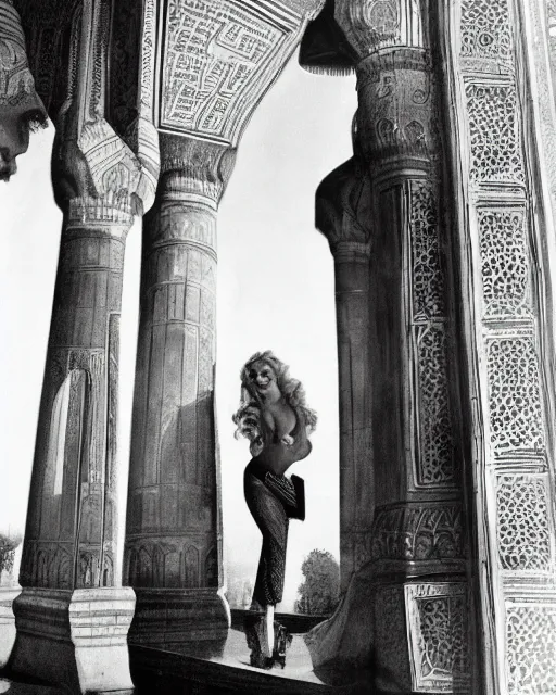 Image similar to tuesday weld visits the taj mahal by rudolph belarski