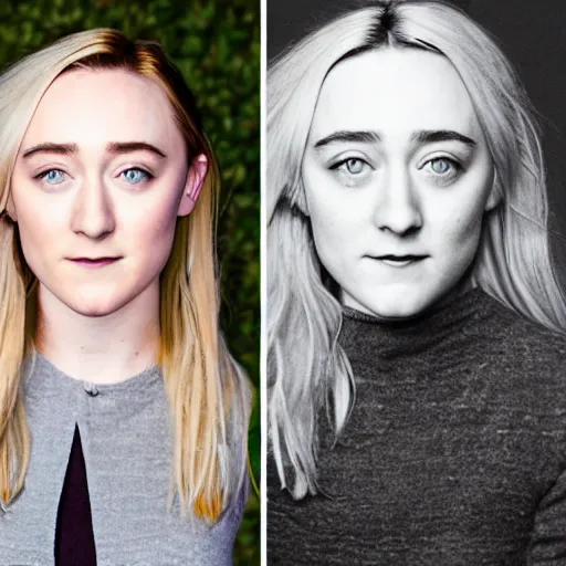 Image similar to a true-to-life photoshoot portrait of Saoirse Ronan real-life accurate face