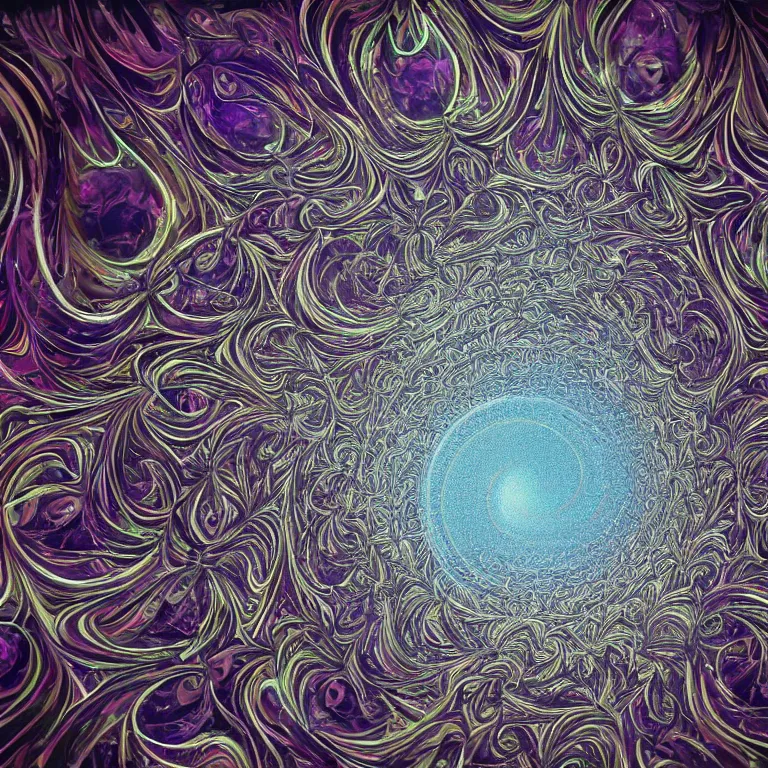 Prompt: surreal fractal entity hyperdetailed, ideas exploding from his mind, spiritual dream light, chromatic, mathematical, infinite fractal recursion, artstation, cinematic, minimalism, perfect mathematical circle, circular energy