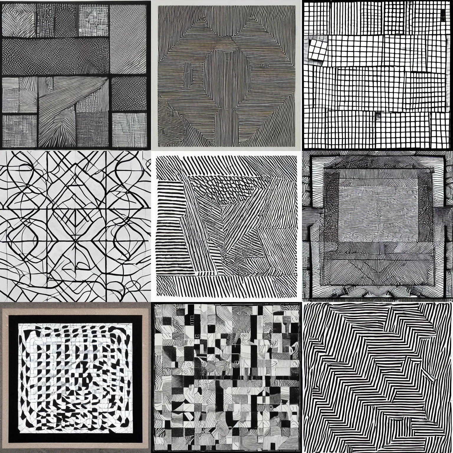 an abstract picture a 36 squares arranged in a grid, | Stable