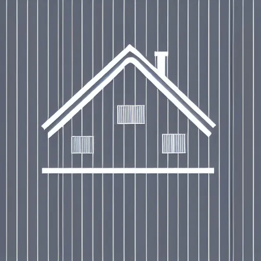 Image similar to house and a building, minimalistic, vectorized logo style