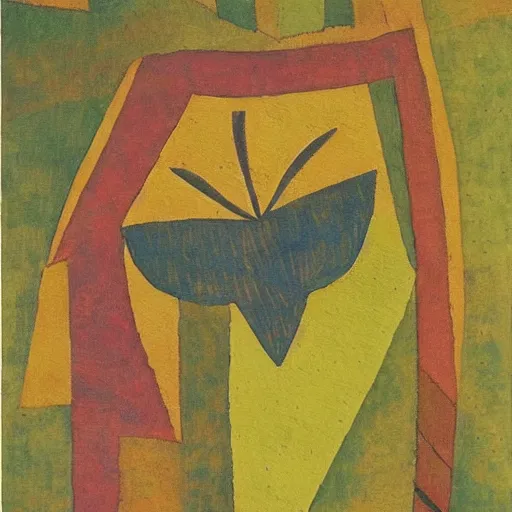 Prompt: a painting of a moth by paul klee, intricate detail