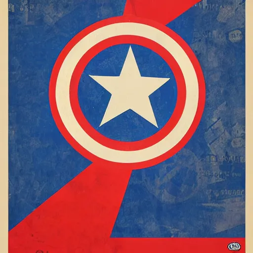 Prompt: Captain America Soviet Propaganda poster by Shepard Fairey, Organic Painting , Matte Painting, geometric shapes, collage, hard edges, graffiti, street art:2 by Shepard Fairey:4