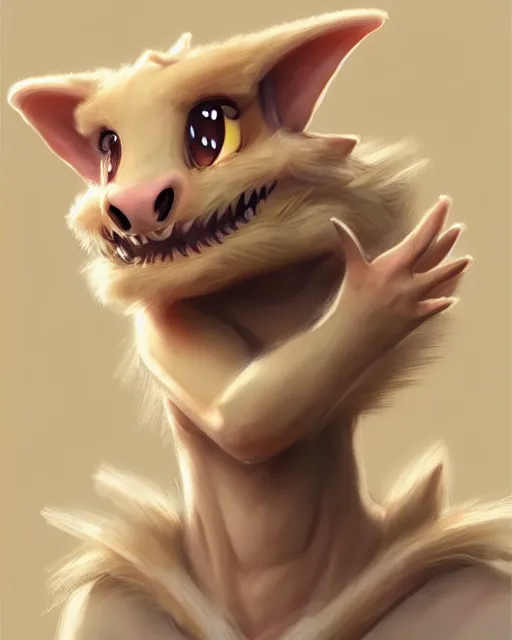 Image similar to character concept art of a cute baby male anthropomorphic beige dragon furry | | cute - fine - face, pretty face, key visual, realistic shaded perfect face, fine details by stanley artgerm lau, wlop, rossdraws, james jean, andrei riabovitchev, marc simonetti, and sakimichan, trending on artstation