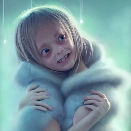 Image similar to The snuggliest snuggles in the world, huggy wuggy from poppy playtime video game, fullbody, ultra high detailed, glowing lights, oil painting, Greg Rutkowski, Charlie Bowater, Beeple, unreal 5, DAZ, hyperrealistic, octane render, RPG portrait, dynamic lighting, fantasy art, beautiful face