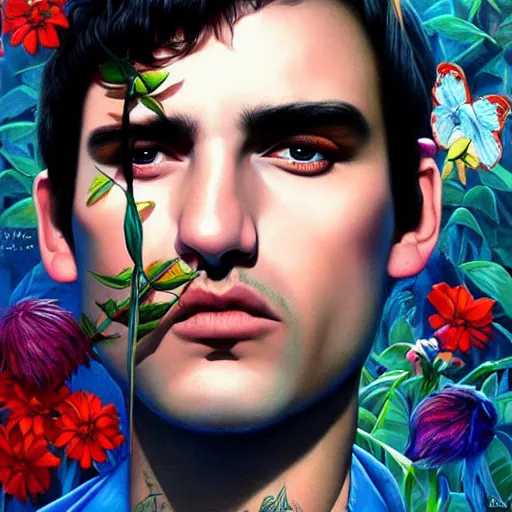 Image similar to Forestpunk Tony Montana portrait Pixar style, by Tristan Eaton Stanley Artgerm and Tom Bagshaw