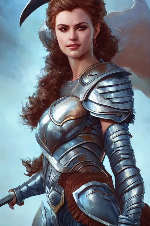 Image similar to amazon valkyrie athena, d & d, fantasy, portrait, highly detailed, headshot, digital painting, trending on artstation, concept art, sharp focus, illustration, art by artgerm and greg rutkowski and magali villeneuve