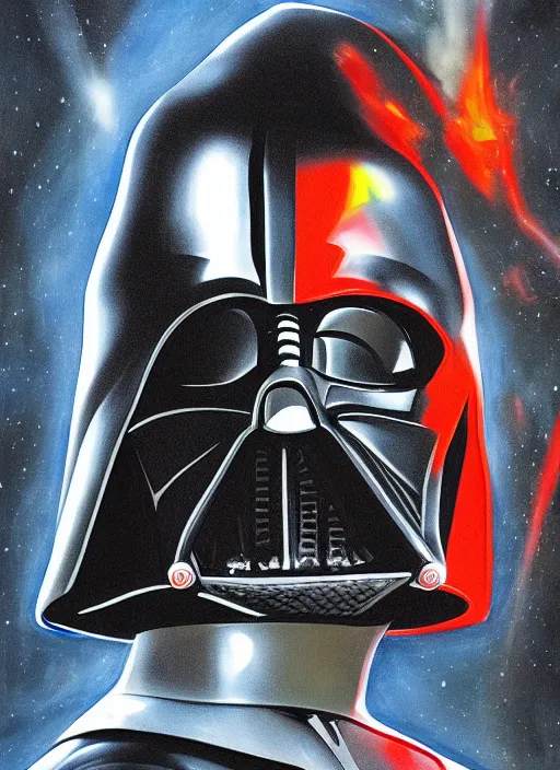 Image similar to darth vader took off his helmet, and under the helmet was the head of boris yeltsin, art in the style of star wars in color, 4 k