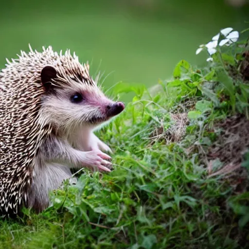 Image similar to a hedgehob sitting on top of a white horse