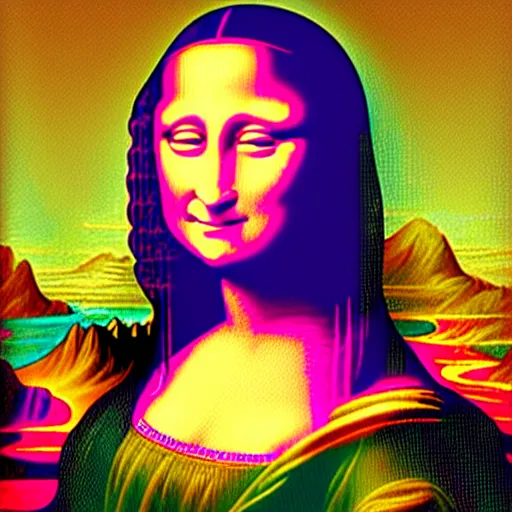 Image similar to mona lisa by lisa frank and jim lee