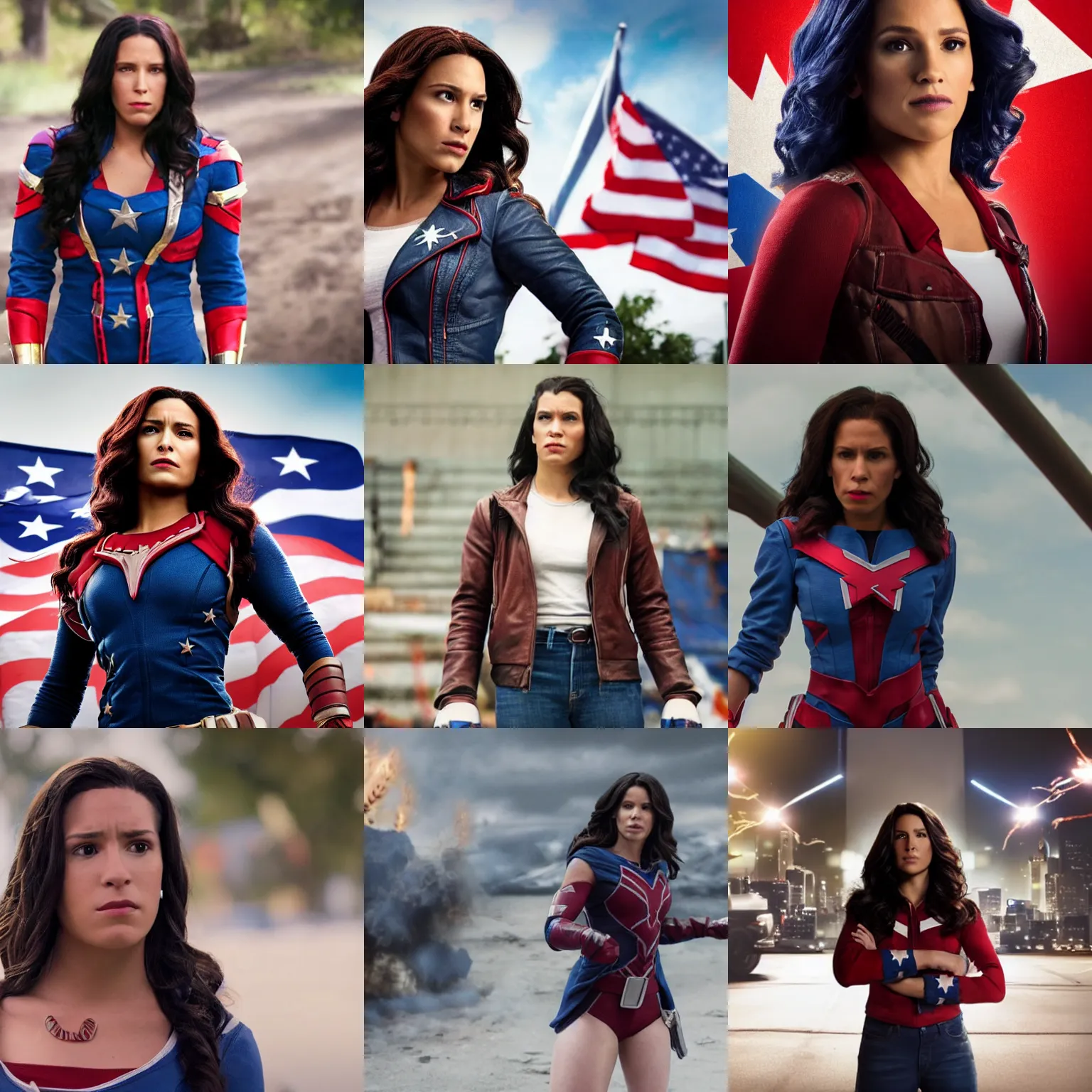 Prompt: America Chavez, live action, highly detailed promotional film still