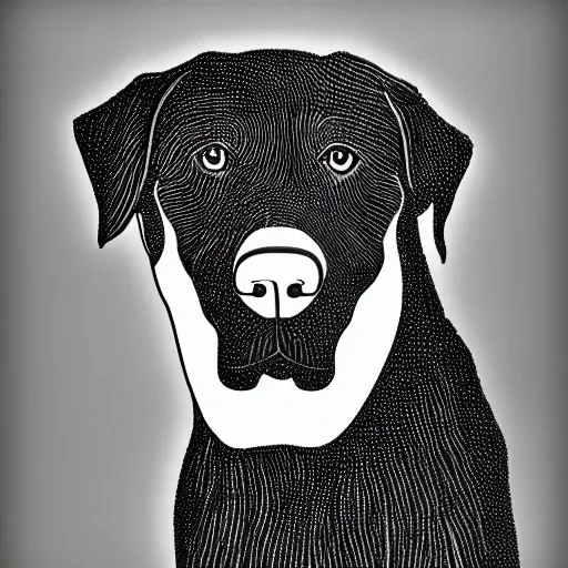 Prompt: black colley dog, poly art, high quality