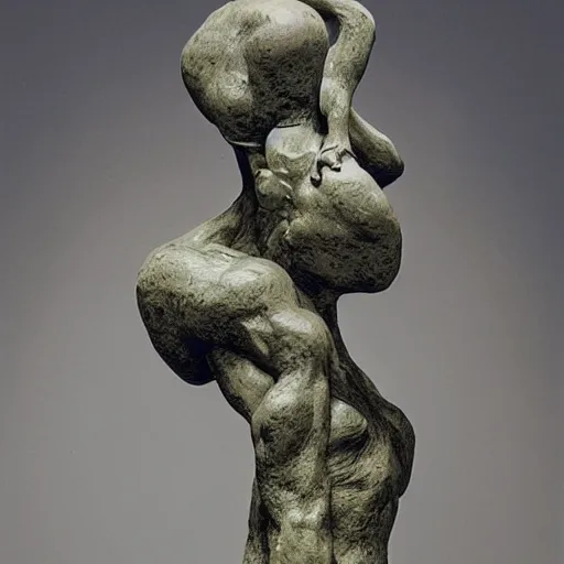 Image similar to the seven deadly sins, sculpture by zdzisław beksinski.