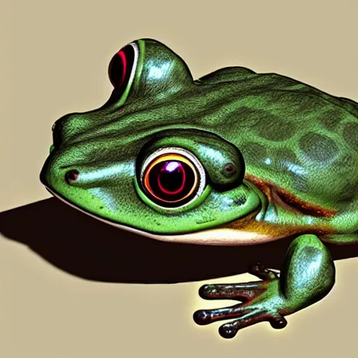 Prompt: frog head with a human body, art, anthro detailed, realistic