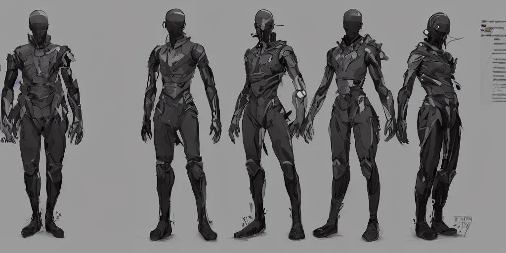 Prompt: african man, sci-fi, techwear, character concept, character reference sheet, front and side views, by Makoto Shinkai, Stanley Artgerm Lau, WLOP, Rossdraws, James Jean, Andrei Riabovitchev, Marc Simonetti, krenz cushart, Sakimichan, trending on ArtStation, digital art, character design, lou romano color scheme