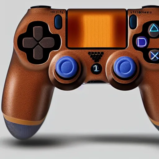 Prompt: a ps 4 controller made out of chocolate, realistic, hd,