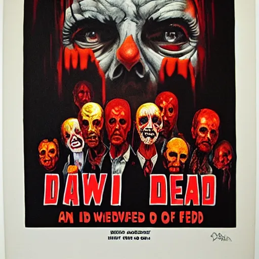 Image similar to a basil gogos painting of dawn of the dead