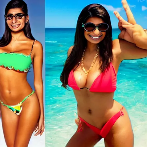 Prompt: Mia Khalifa as a Sandy from SpongeBob