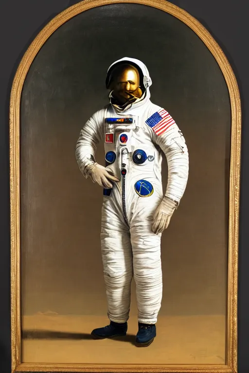 Prompt: portrait of a astronaut in astronaut helmets, by chinese meticulous painting