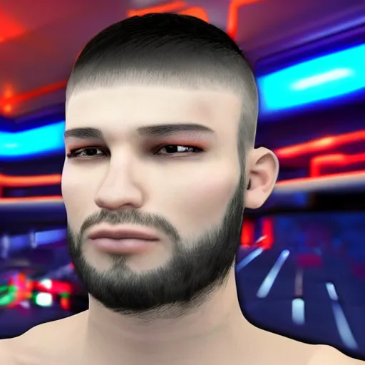 Image similar to Polish guy that has short hair that looks like a helmet and which is thin joins WWE, Realistic, HDR, Clear Image, HDD, Dynamic lighting,