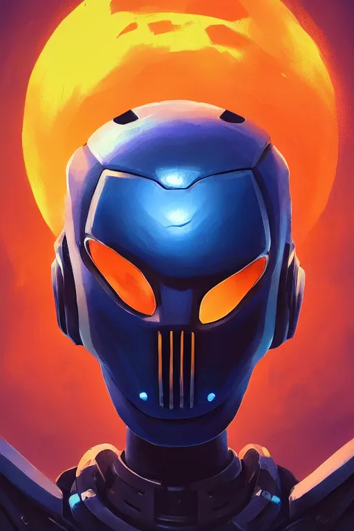 Image similar to epic mask helmet robot ninja portrait stylized as fornite style game design fanart by concept artist gervasio canda, behance hd by jesper ejsing, by rhads, makoto shinkai and lois van baarle, ilya kuvshinov, rossdraws global illumination radiating a glowing aura global illumination ray tracing hdr render in unreal engine 5