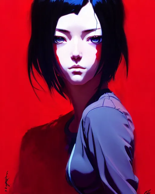 Image similar to depressed death!!!, fine - face, audrey plaza, realistic shaded perfect face, fine details. anime. realistic shaded lighting poster by ilya kuvshinov katsuhiro otomo ghost - in - the - shell, magali villeneuve, artgerm, jeremy lipkin and michael garmash and rob rey