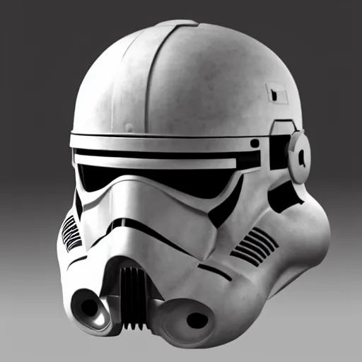 Prompt: deathtrooper and republic commando helmet mash up, Star Wars, detailed helmet render