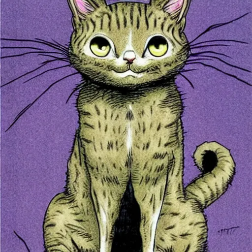 Image similar to a cat by junji ito, colored, realistic, horror