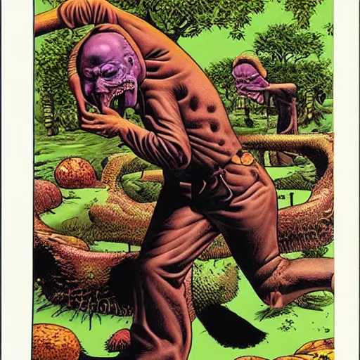 Image similar to highly detailed illustration by Richard Corben