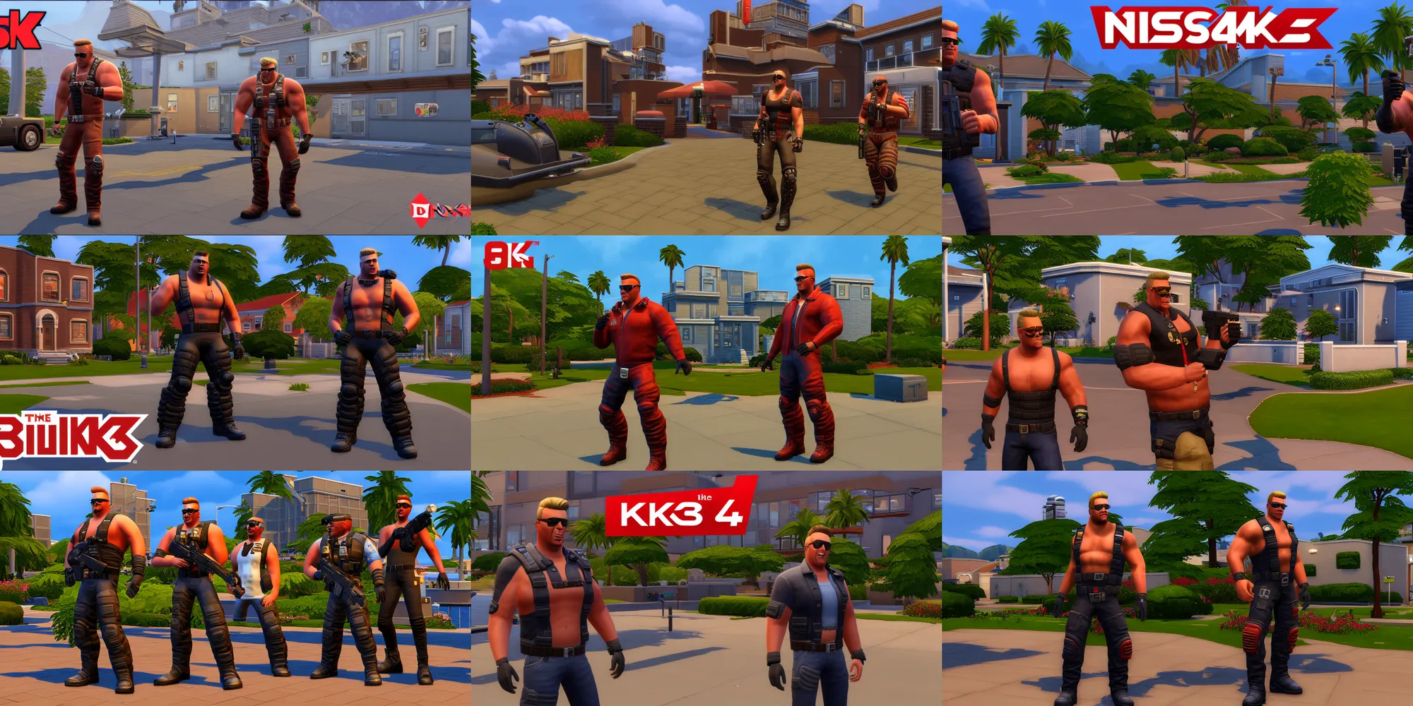 Prompt: Duke Nukem in The Sims 4 unreal5 4k 8k