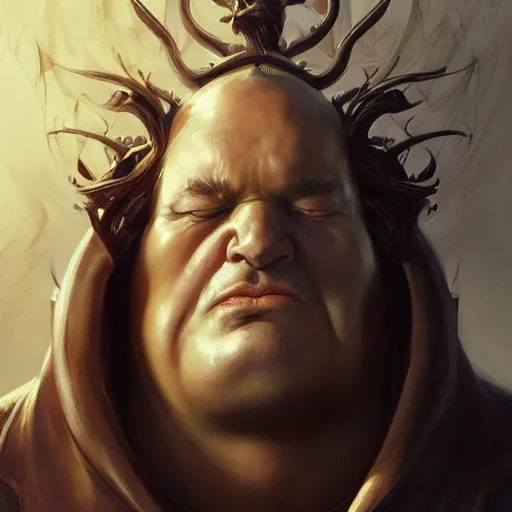 Prompt: close up fat alucard, elegant, highly detailed, glorious, cringe, beautiful, centered, digital painting, artstation, concept art, smooth, sharp focus, illustration, artgerm, tomasz alen kopera, peter mohrbacher, donato giancola, joseph christian leyendecker, wlop, frank frazetta