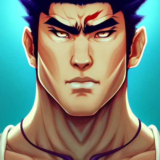 Image similar to a portrait of ryu from street fighter 2, art by lois van baarle and loish and ross tran and rossdraws and sam yang and samdoesarts and artgerm, digital art, highly detailed, intricate, sharp focus, trending on artstation hq, deviantart, unreal engine 5, 4 k uhd image