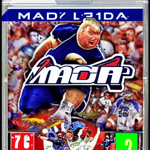 Image similar to john madden : john's mad the video game 1 9 9 7 tournament for the sega playstation, game case, box art, cd jewel case